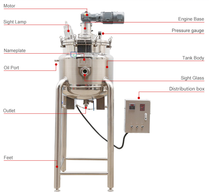 Electric heating vacuum special-shaped mixing tank 02