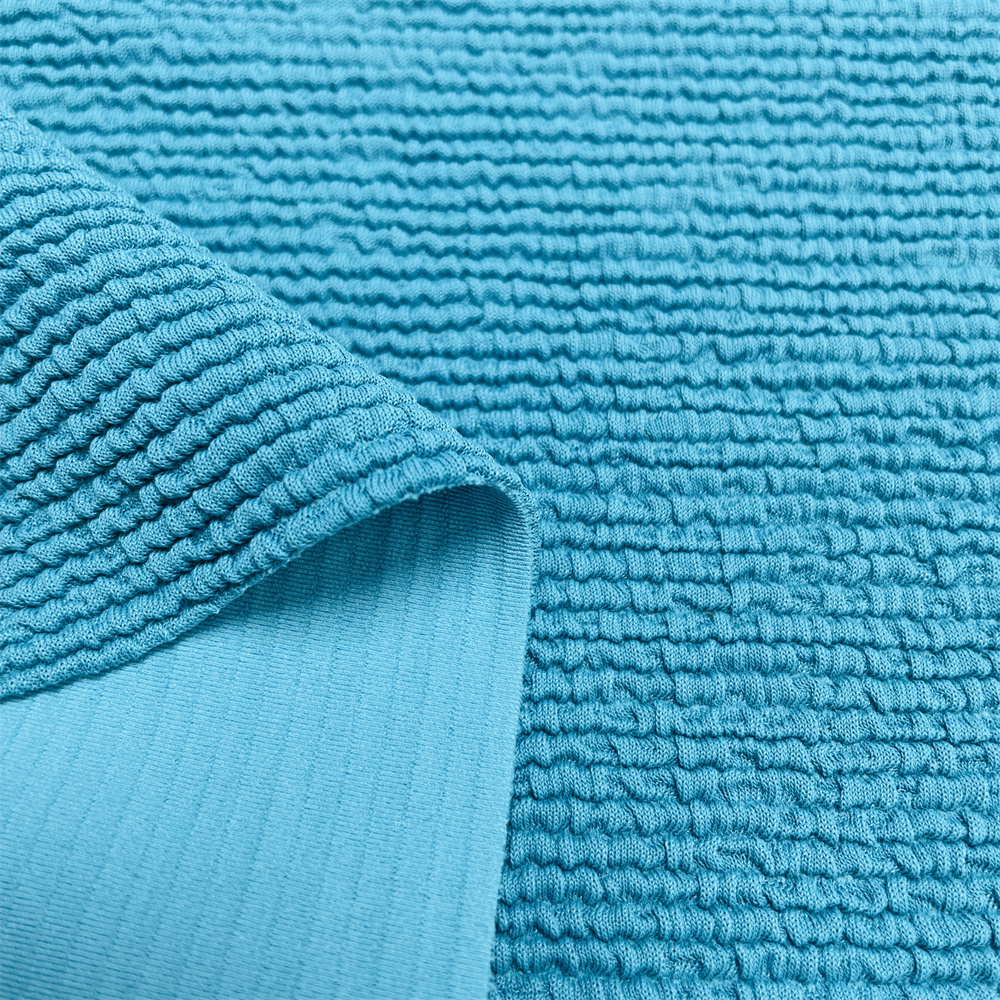  Bubble jacquard nylon swim fabric 330gsm MOQ 5m