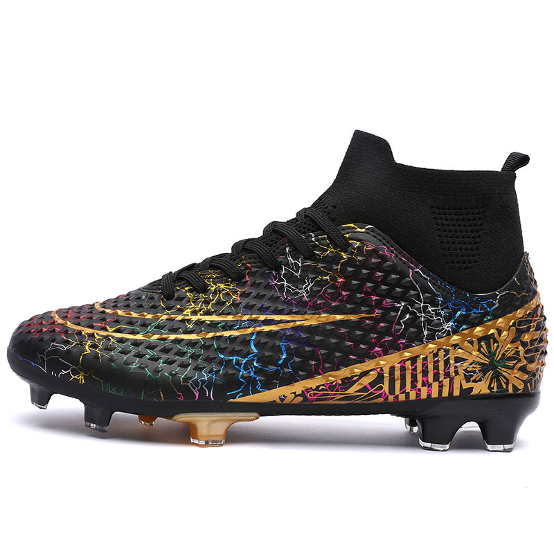 Outdoor Boys Turf Soccer Shoes Football Boots High Ankle Boy's Cleats Training Sports Shoes