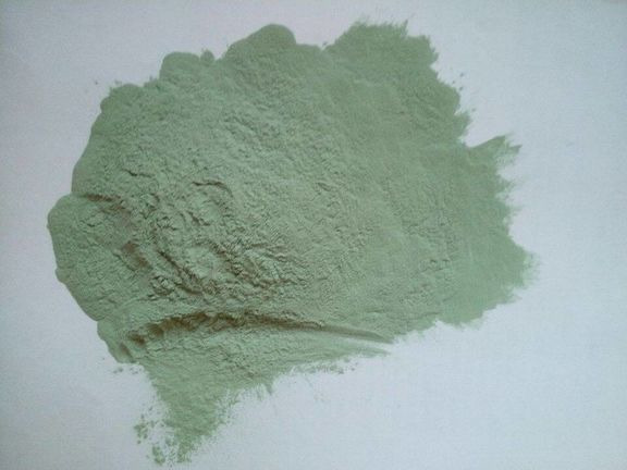 Green silicon carbide powder and silicon carbide micropowder
