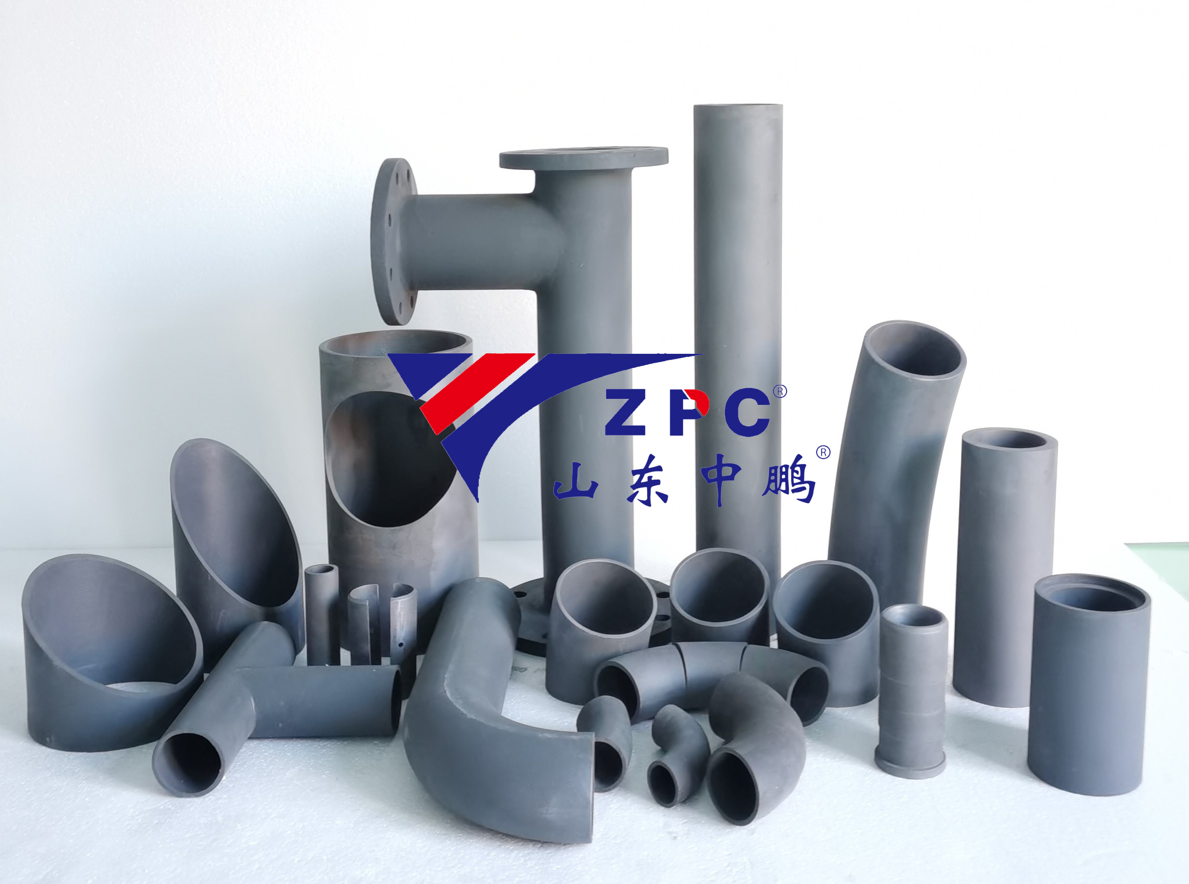 Wear resistant and corrosion resistant silicon carbide ceramic pipe