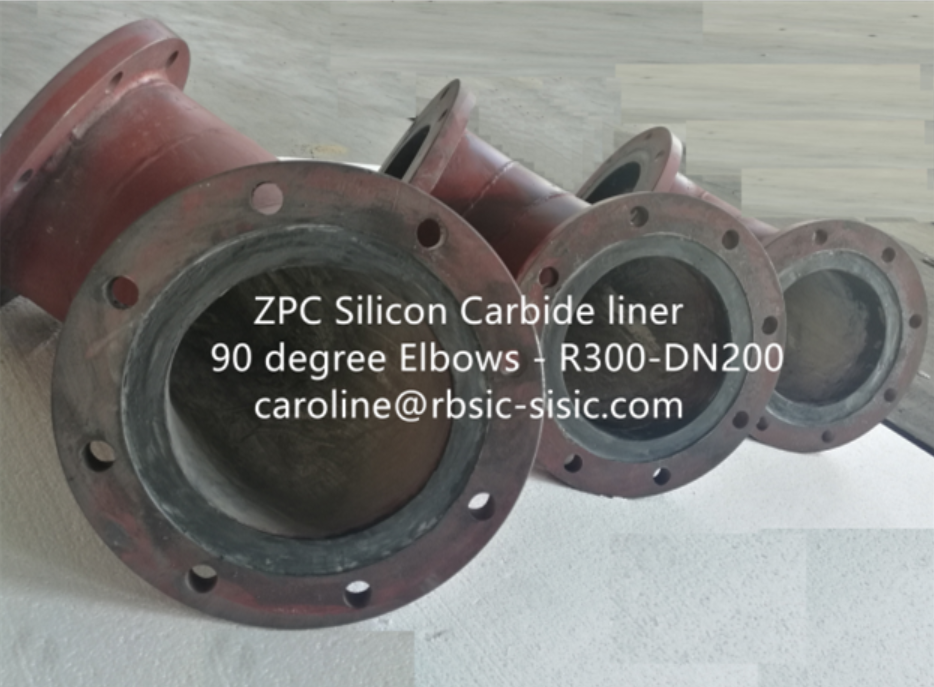 SiC ceramic lined steel pipe