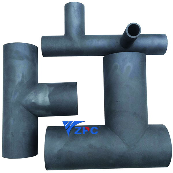 Wear resistant silicon carbide TEE pipe