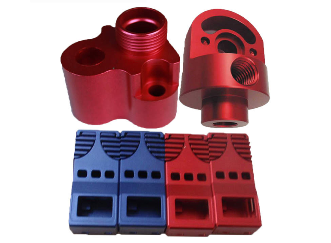 Red anodized Aluminum 7075 Milling/Turning/Drilling Machine Parts