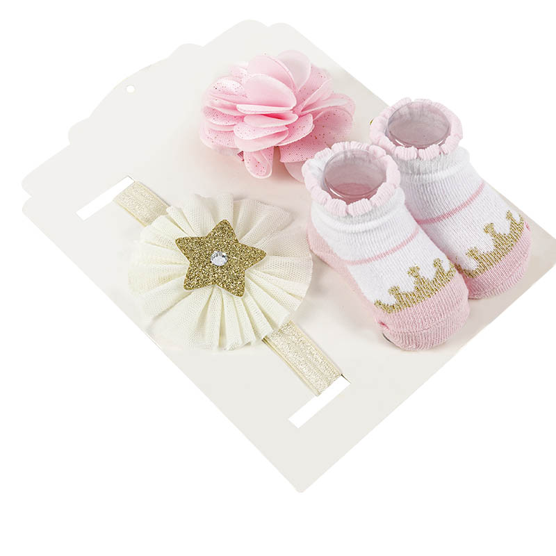 Headband & socks set gift for baby