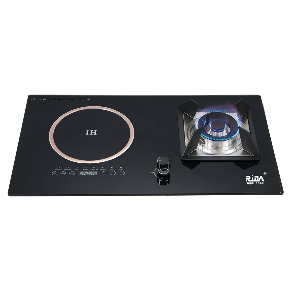 electrical 2 burner double burner induction cooktop gas hob burner built in gas cooker tempered glass electric gas stove RDX-GH027