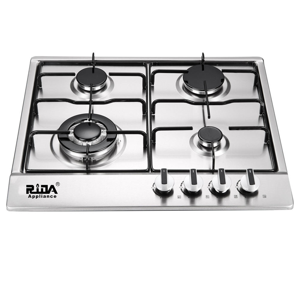 kitchen Appliance 4 Sabaf  Burner Stainless Steel Enamelled Pan Support Built-in Gas Hob Rdx-ghs005