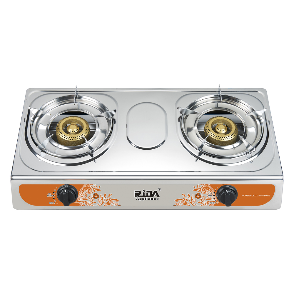 Double stainless steel automatic ignition table top honeycomb burner gas cooker cooktop stove RD-GD048