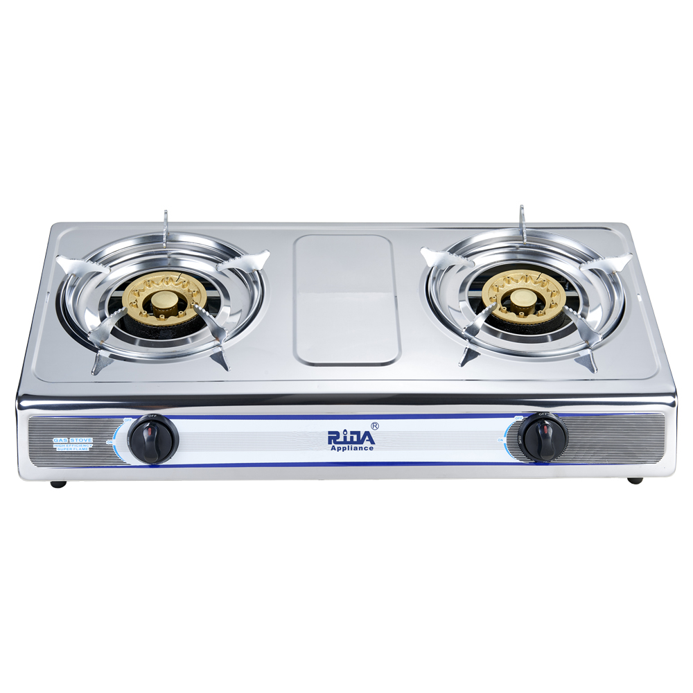 Cylinder kitchen appliance 2 burner stainless steel cooking gas hob gas cooker gas stove RD-GD255