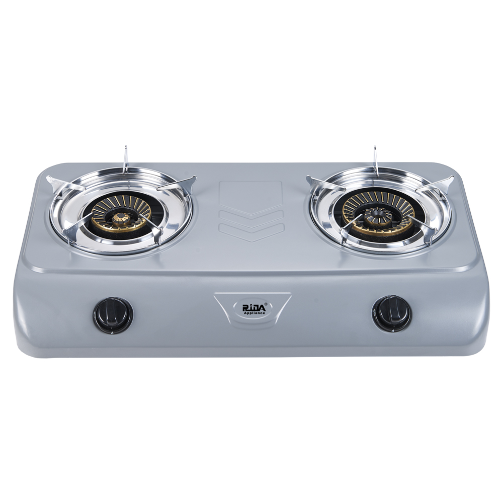 household natural lpg non stick auto ignition table top cooking double burner 2 burner two burner gas stove gas cooker RD-GD349