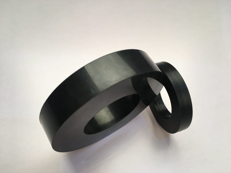 Black Molded Flat Rubber Washers , Thick CR Rubber Gasket
