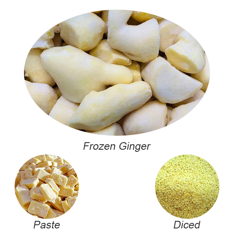 Hot sale frozen ginger IQF diced ginger kosher certificated