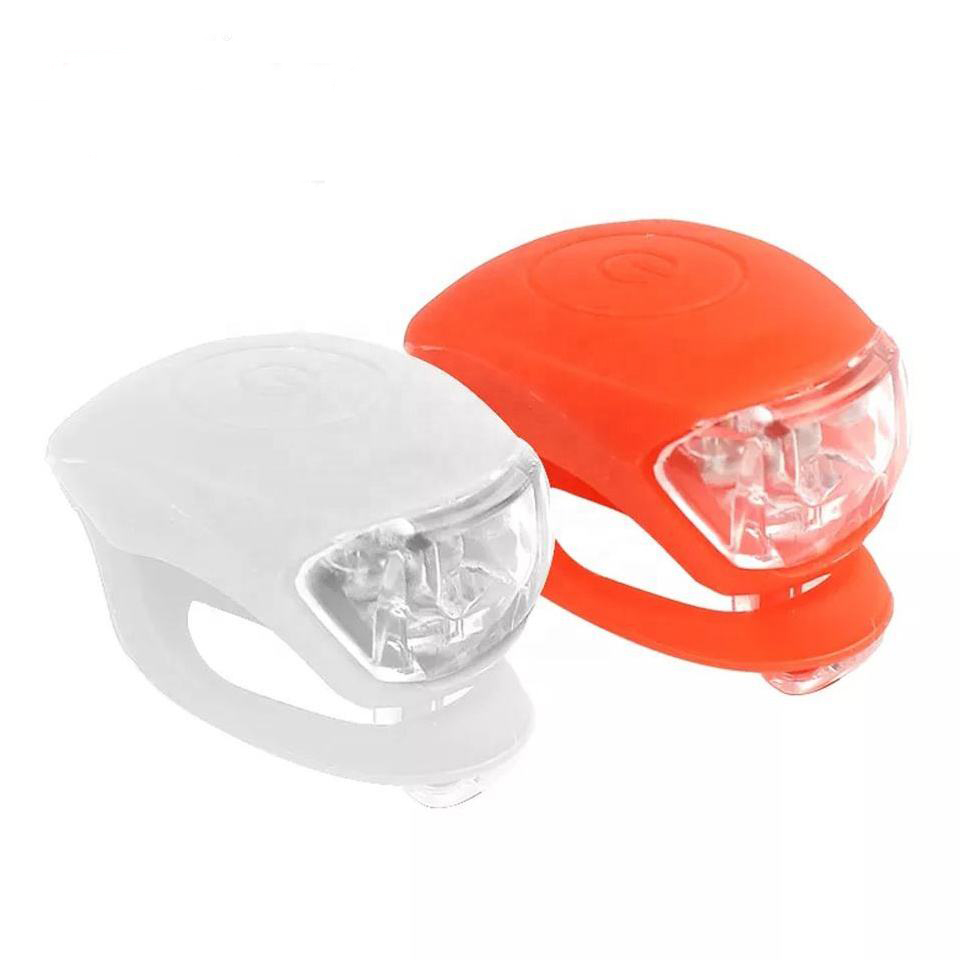 Silicone Selt-fitting Front and Rear White/Red Bicycle Light Set with CE ROHS