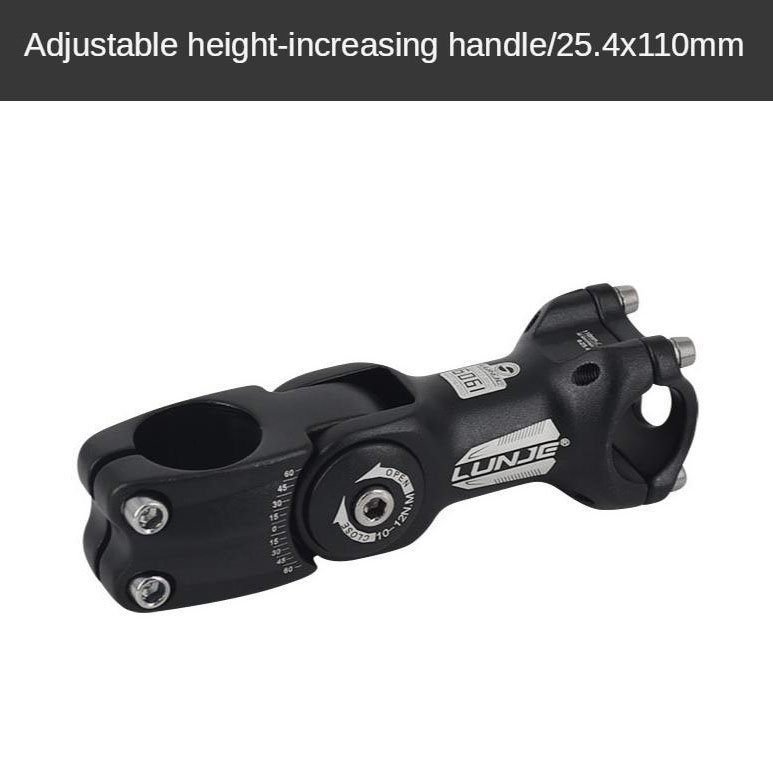 Adjustable Bike Stem Aluminum Alloy Super Light Adjustable Riser Bicycle Stem