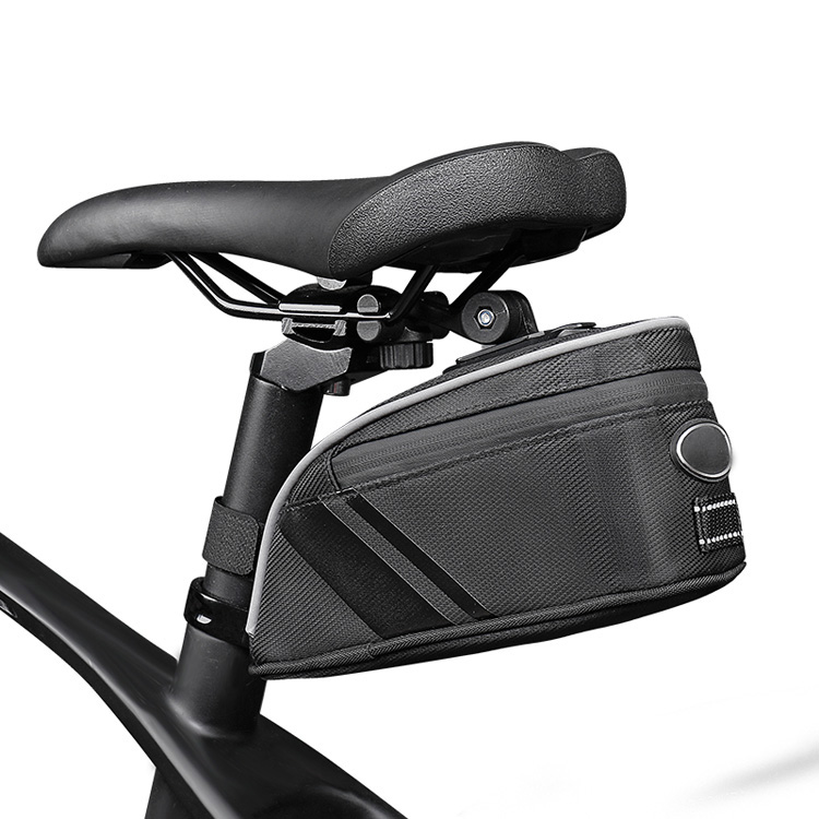  High Capacity Bike Saddle Bag 2021 For Cycle Reflective Stripe Waterproof Zipper Cycle Bag