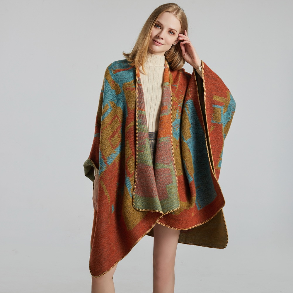  Women's Shawl Wrap Poncho Open Front Blanket Shawls 