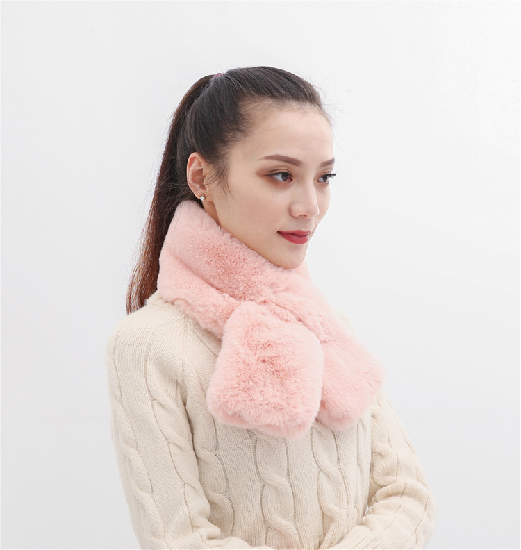 Winter Fake Faux Fur Scarf Wrap Collar Shawl Shrug for women