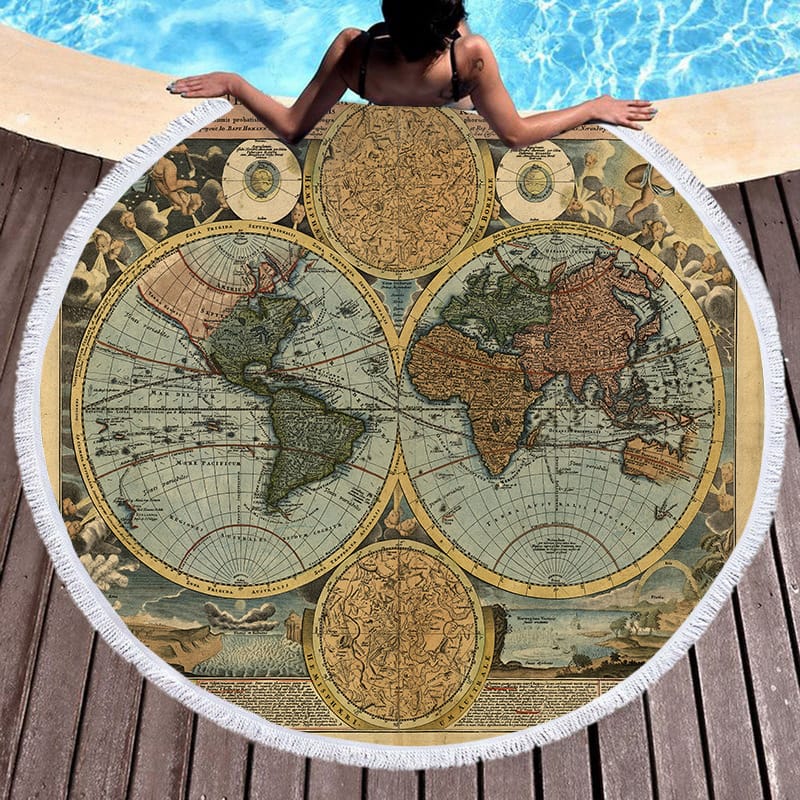  Oversized Circle Round Microfiber Beach Towel Blanket Lightweight