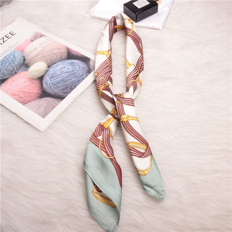  Satin Silk Scarf Medium Square Satin Head Scarf for Women