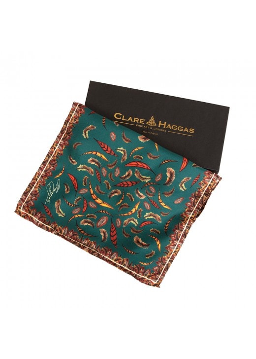 Exotic Palm-Leaf Pattern Silk Scarf for Versatile Styling