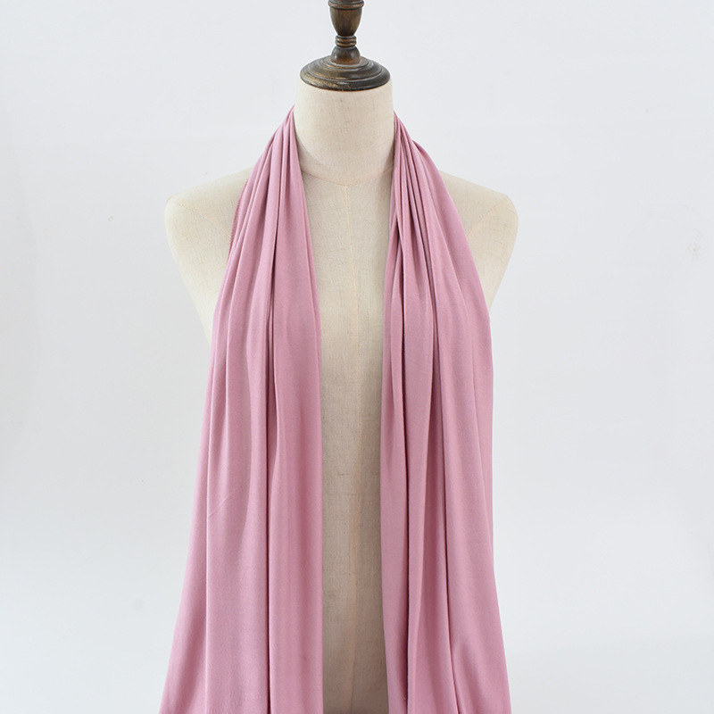 Jersey Hijab Soft Modal Stretch Scarf Solid Colored Hijabs