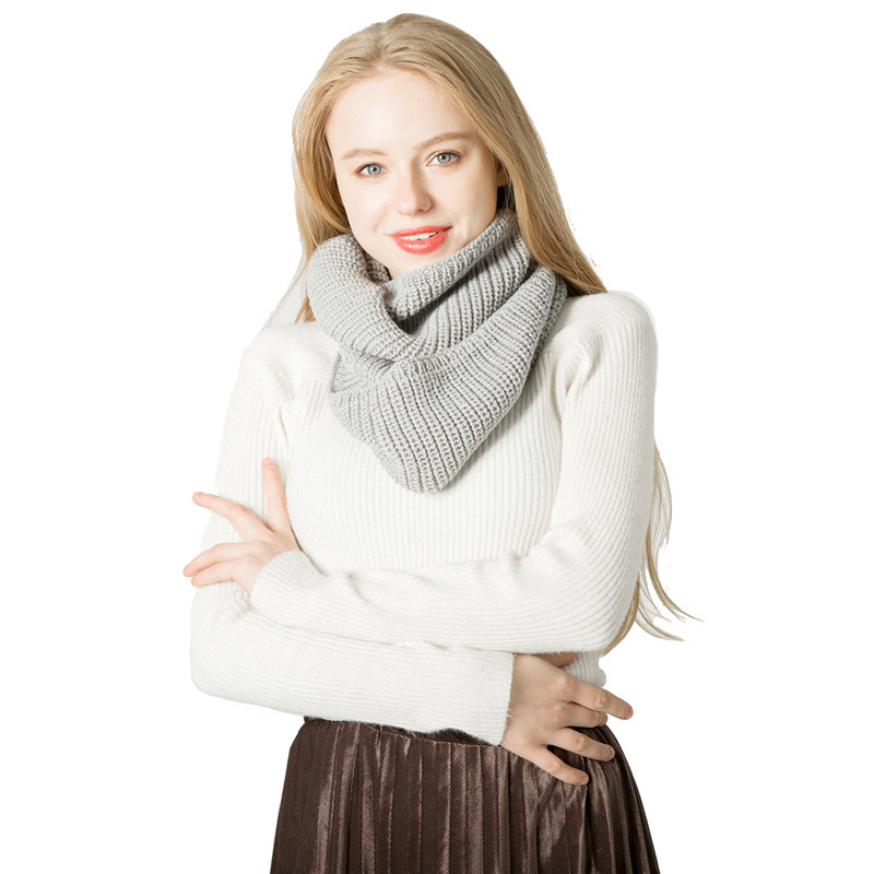  Womens Thick Ribbed Knit Winter Infinity Circle Loop Scarf