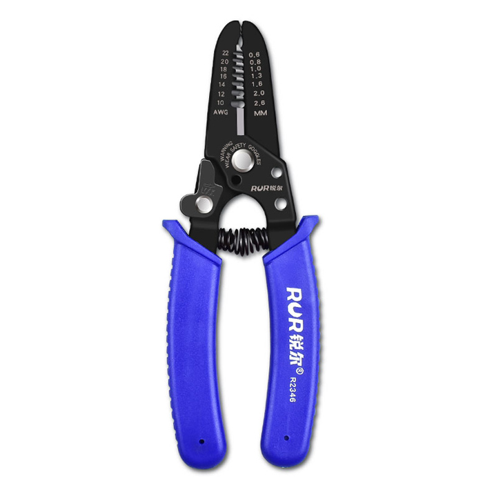 Single Handle Color 6.5 Inch CR-V Wire Stripping Plier 