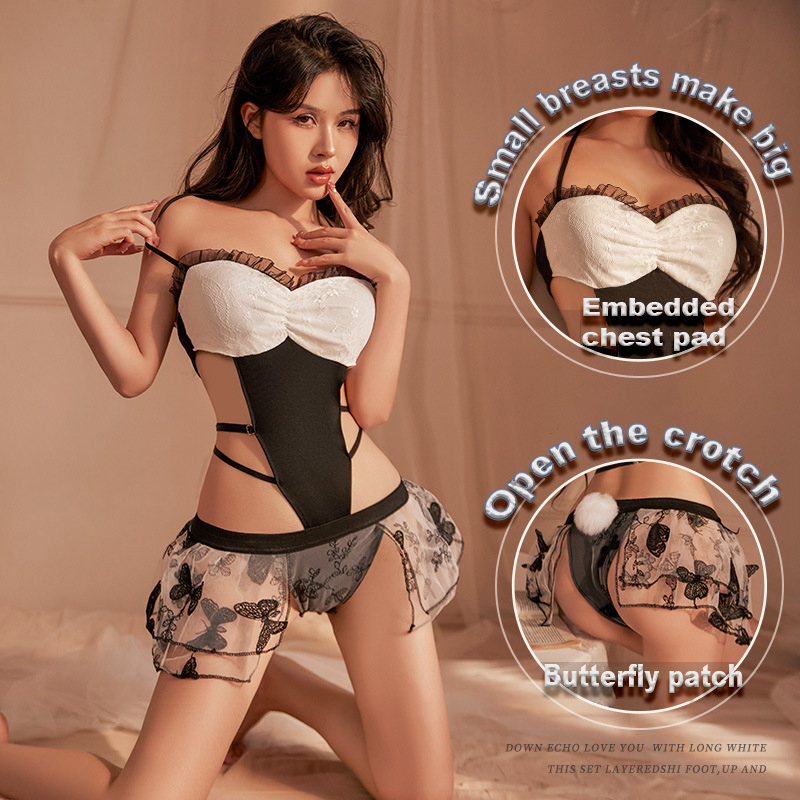 Plus Size Sexy Lingerie Crotchless Bodysuit - SAT00001