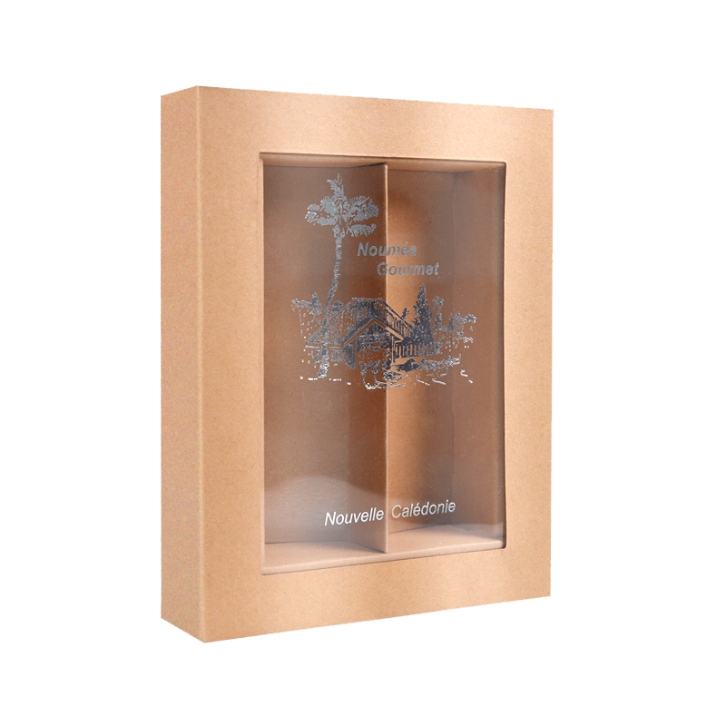 Packaging Boxes Kraft Mini Paper Box with Window Present Packaging Box Treat