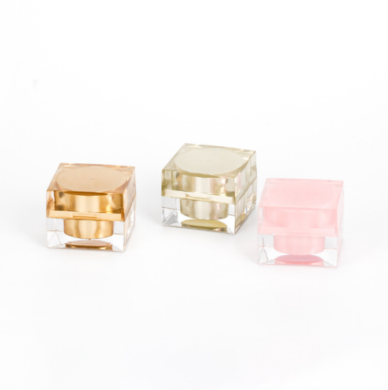 Empty Custom Square Double Wall Acrylic Jars