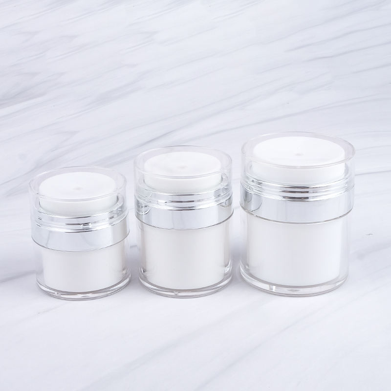 White Empty Plastic Airless Cream Jar