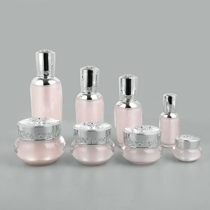 Pink Luxury Acrylic Jar and Bottle Packaging Set