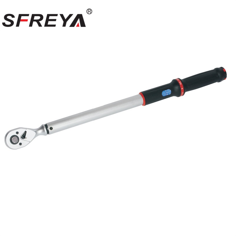 DC Mechanical Adjustable Torque Click Wrench with Window Scale and Fixed Ratchet Head