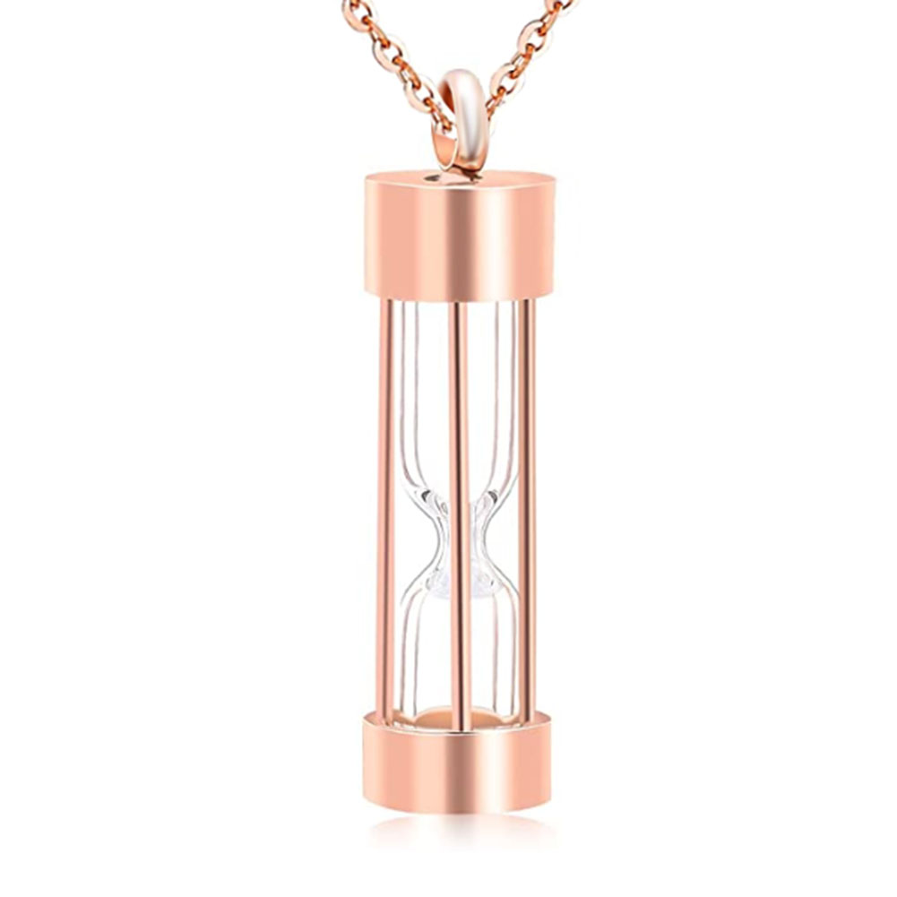 Unisex Religious Time Memory Hourglass Glass Cremation Jewelry Urn Necklace for Ashes Urn Cremation Jewelry Keepsake Memory