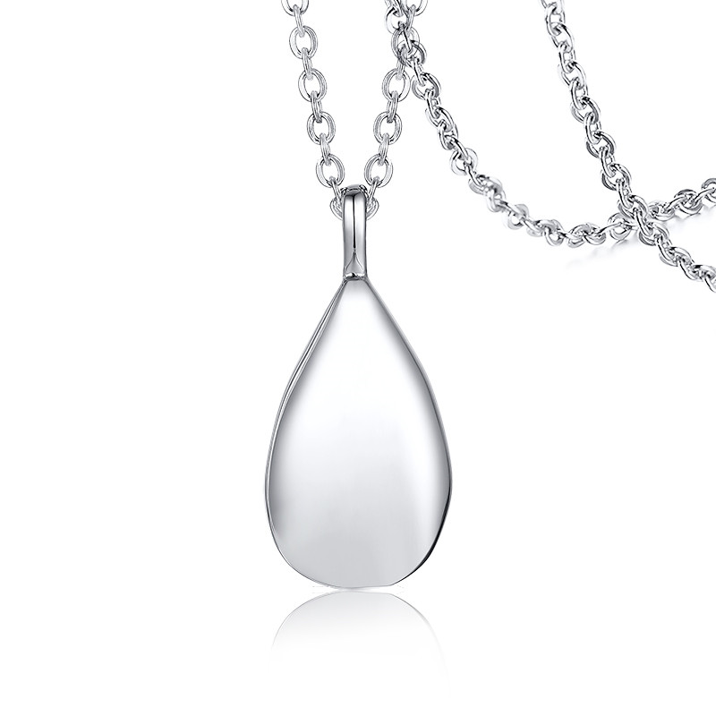 Women's Urn Necklace Pet Loss Teardrop Pendant Keepsake Ashes Cremation Memorial Stainless Steel Jewelry