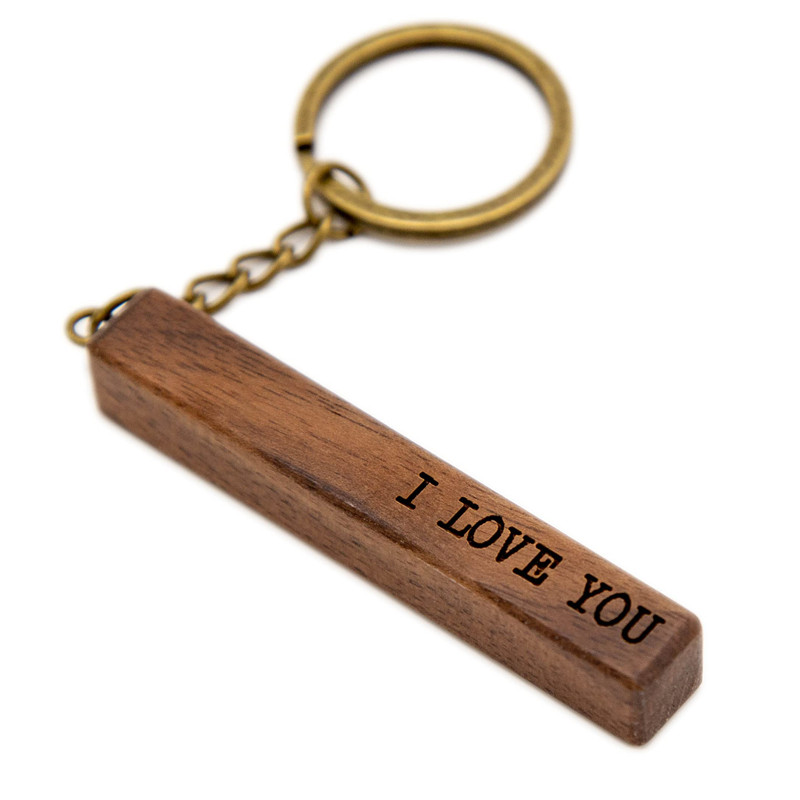 Shangrun Engraved Wooden Keychain Key Chain