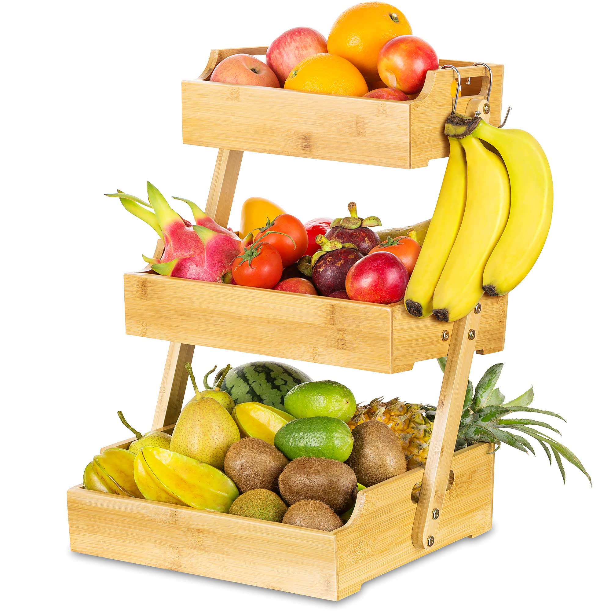 Shangrun Vegetable Bread Storage Basket Banana Holder Stand