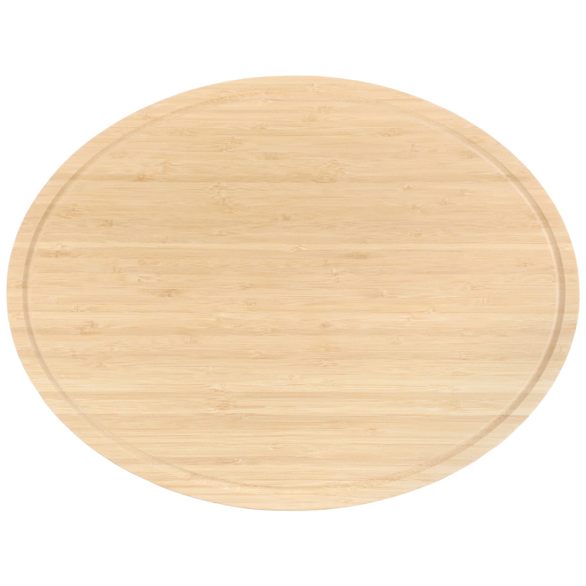 Shangrun Heavy Duty Premium Bamboo Oval Shaped Cutting and Serving Board