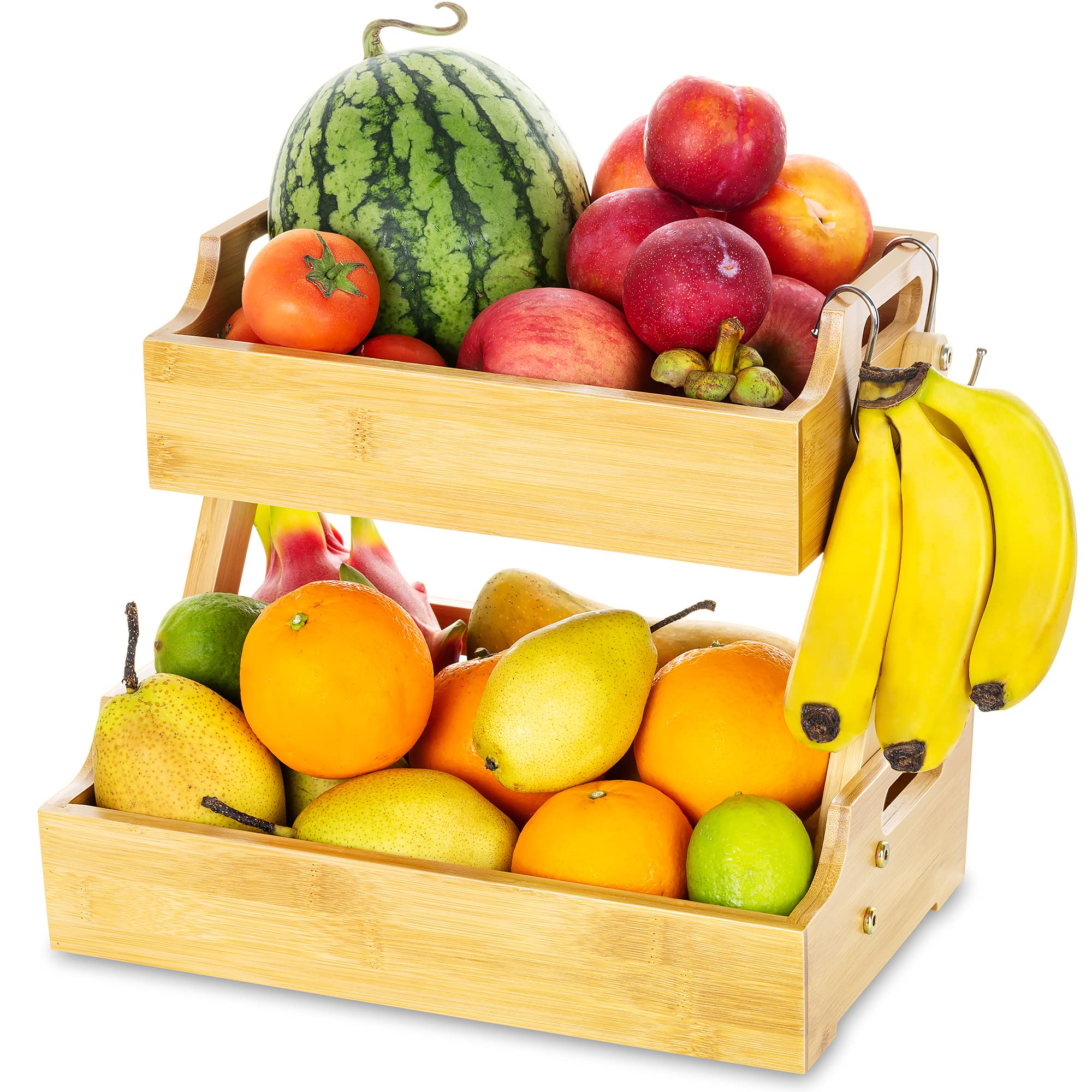 Shangrun Large Capacity Detachable Fruit Holder for Kitchen Counter