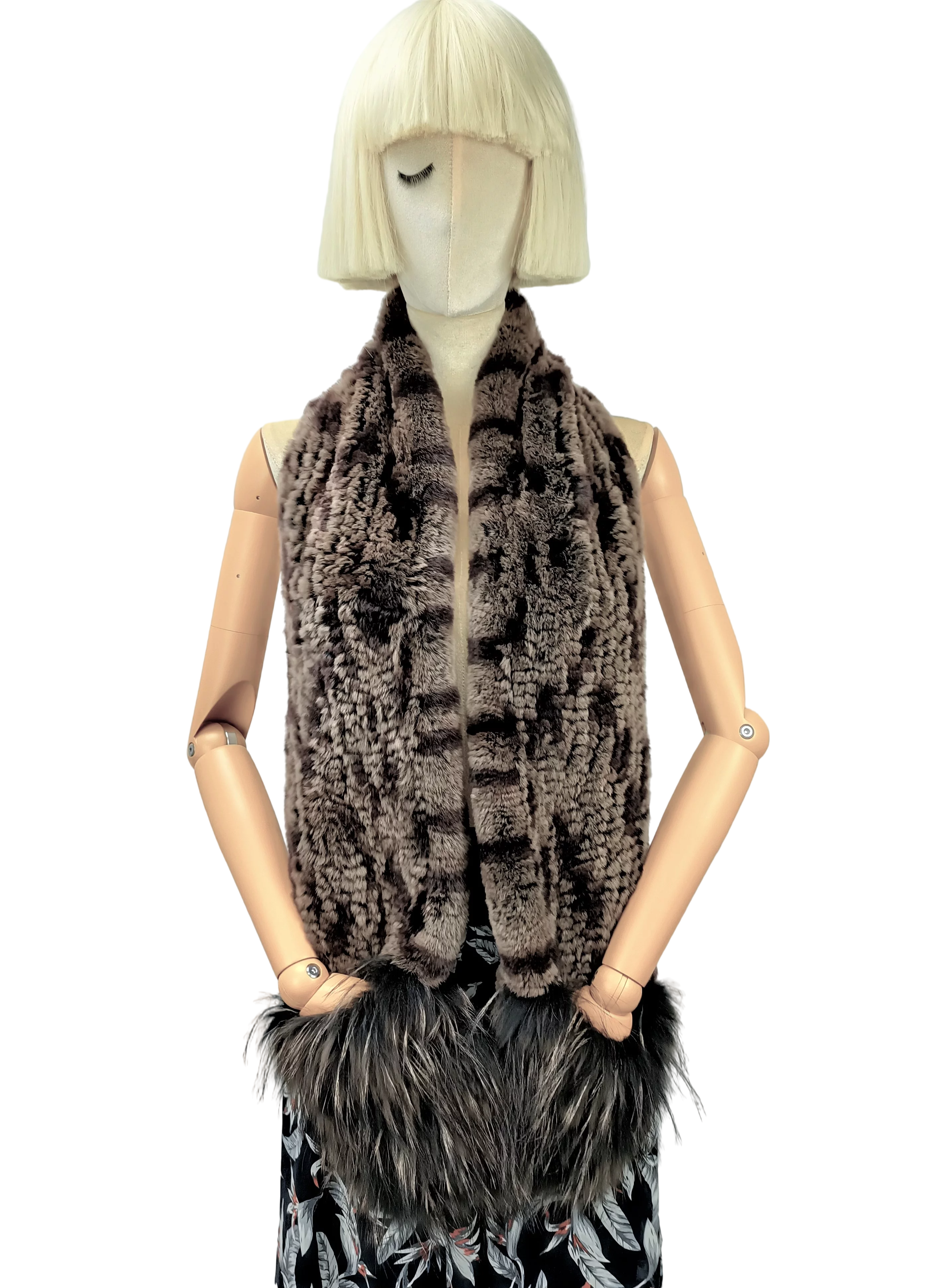 Rex Rabbit fur muffler/scarf