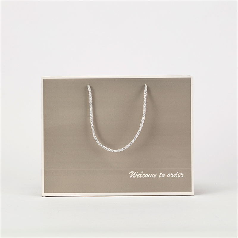Silver Braided Rope Hand-Held Art Shopping Bag