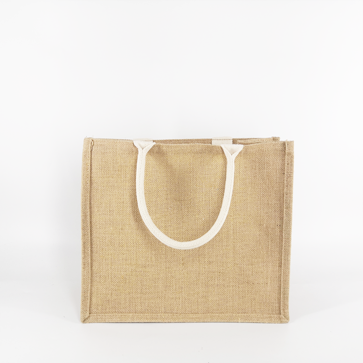 Recycled Jute Bag with Round  Portable