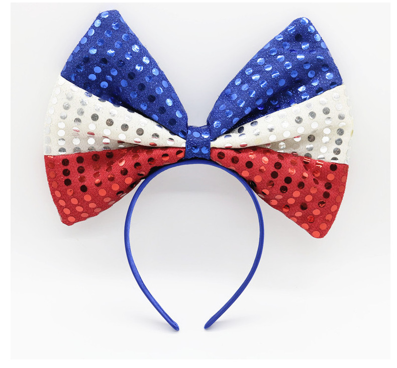 Cheer Bow Hair Accessories 4th Of July Headband For Girls Kids independence Festival Party Hairband