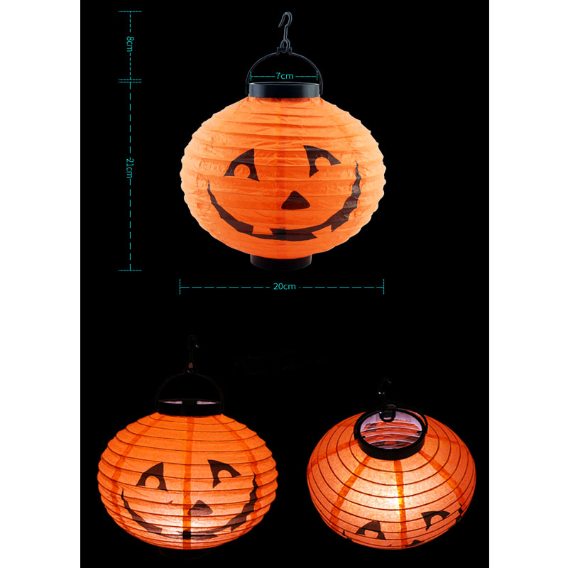 Halloween otdoor decorations paper Lanterns with LED Light for Halloween party