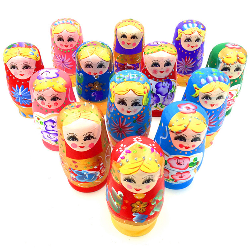 Traditional matryoshka dolls wooden hand make Babushka matryoshka