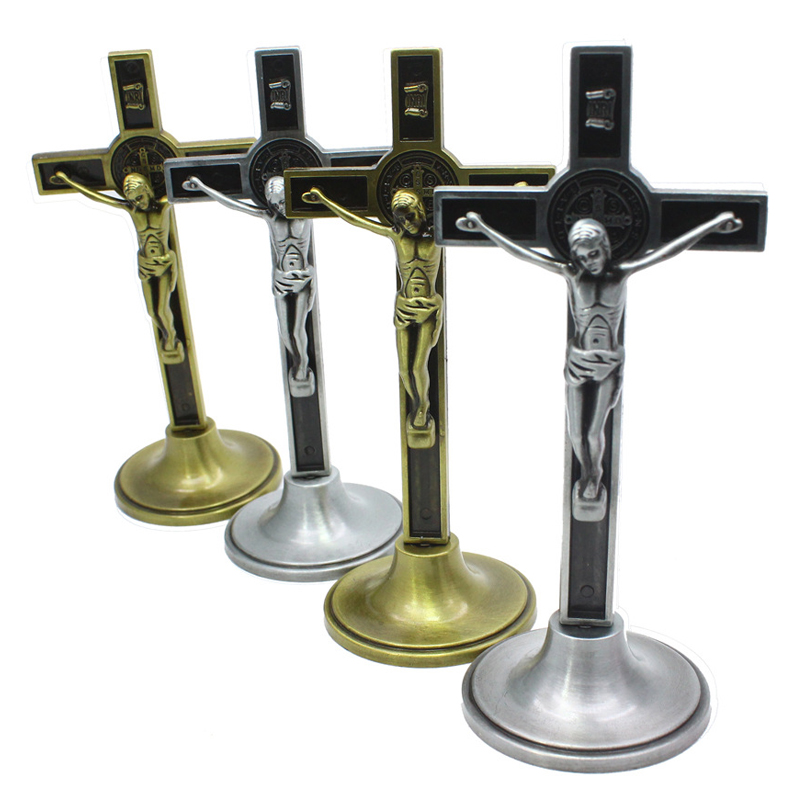 Antique Silver Crucifix Metal Cross Crucifixes Religious Catholic Gift Craft 4 buyers