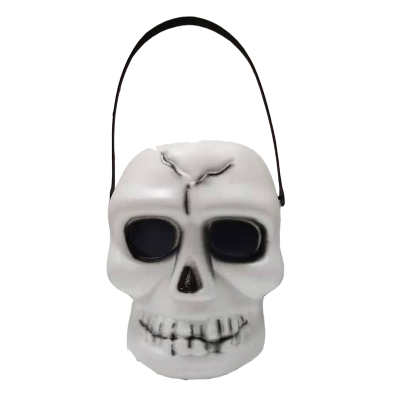 Hot China Halloween candy toys plastic skull-head-shaped bucket