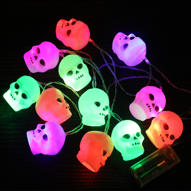 Colorful Indoor 30 LED Ghost Halloween String Lights for Outdoor Party Porch Halloween Decorations