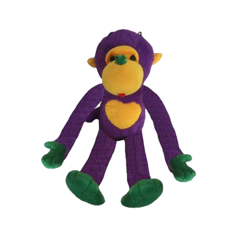 Mardi Gras Plush Monkey Stuffed Soft Fluffy Plush Animal Custom Toy
