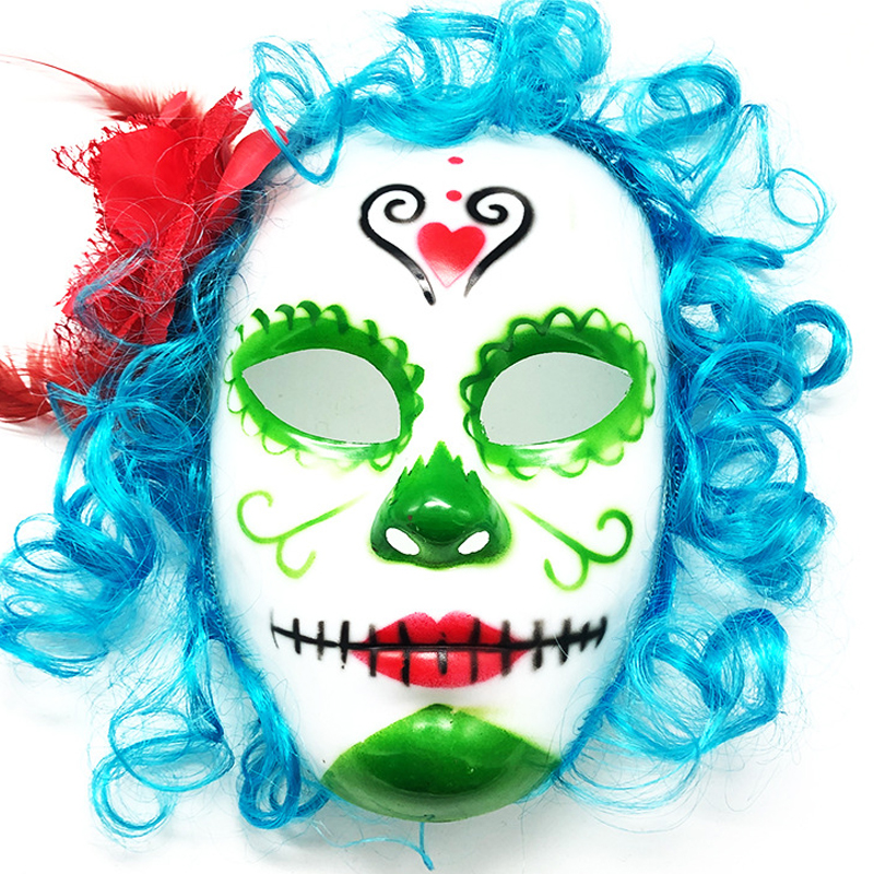 Day Of The Dead Masquerade Cosplay Party Mask High Quality PVC Mexico Classic Face Mask For Male And Female